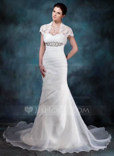 Short Sleeve Lace Wedding Jacket / Special Occasion Wrap (013004983)