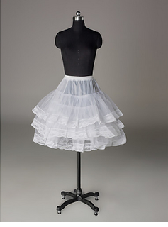 Nylon Half A-Line 3 Tier Short-Length Slip Style/ Wedding Petticoats  (037023570)