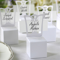 White Chair Favor Box With Place Card Holder (Set of 12) (050005600)