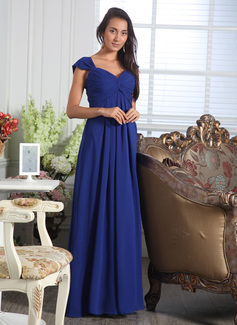 A-Line/Princess Sweetheart Floor-Length Chiffon Bridesmaid Dress With Ruffle (007005166)