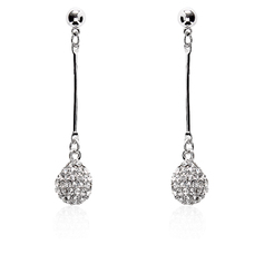 Drop Earrings Wedding Alloy Rhinestone Earrings With Silver (097020265)