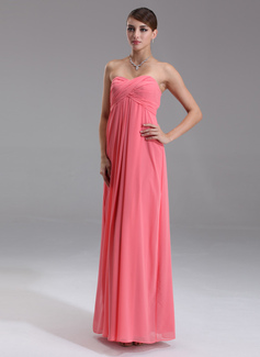 Empire Sweetheart Floor-Length Chiffon Evening Dress With Ruffle (017002551)