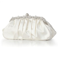 Clutches Special Occasion Silk Chain Handbags With Crystal/ Rhinestone (012011035)