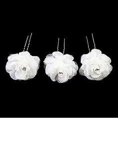 Lovely Satin Flower Girl Hairpins/Headpiece (Set of 3) (042024261)