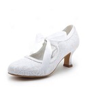 Satin Talon bobine Bout fermé Escarpins Chaussure de Mariage avec Cravate ruban (047004932)