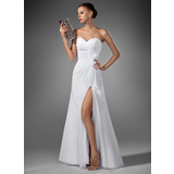 Sheath Sweetheart Floor-Length Chiffon Evening Dress With Ruffle (017022520)