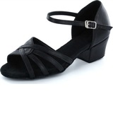 Real Leather Sandals Flats Latin Dance Shoes With Buckle (053022239)