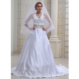 Waltz Veils Tulle Two-tier Ribbon Edge Wedding Veils With Angel Cut/Waterfall (006022583)