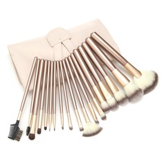 Top Three-color Nylon Hair Cosmetic Brush Set (18 pcs) (046024420)