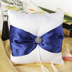 Splendor Ring Pillow With Royal Blue Sash And Rhinestones(103018227)