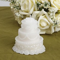 White Wedding Cake Candle Favors (set of 4)(096017620)