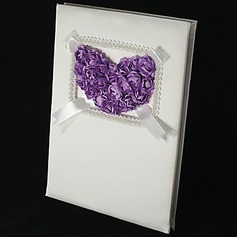 Lilac Rose Heart Guest Book with Tri-Fold Blank Pages(101018218)
