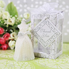 Elegant Wedding Gown Candle Favors(set of 4)(051015927)