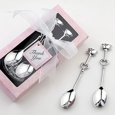 Silver Teacups Spoon Set Wedding Favor (051007577)