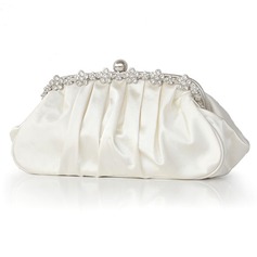 Clutches Special Occasion Silk Chain Handbags With Crystal/ Rhinestone (012011035)