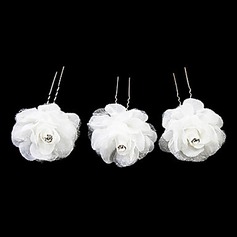Lovely Satin Flower Girl Hairpins/Headpiece (Set of 3) (042024261)