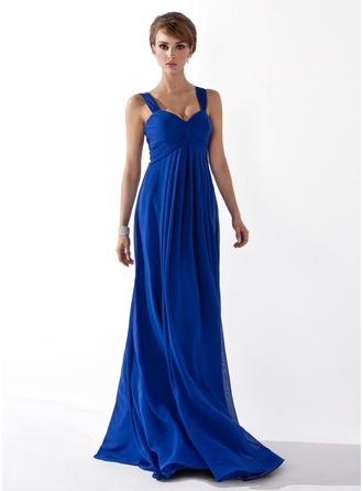 Chiffon Floor-length Empire Sweetheart Bridesmaid Dress