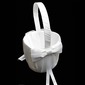 Flower Basket In White Satin With Bow(102018108)