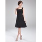 A-Line/Princess Square Neckline Knee-Length Chiffon Cocktail Dress With Ruffle (016021271)