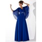 A-Line/Princess V-neck Floor-Length Chiffon Mother of the Bride Dress With Ruffle Beading Sequins (008005706)