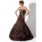 A-Line/Princess Sweetheart Floor-Length Taffeta Quinceanera Dress With Ruffle Beading Sequins (021020646)
