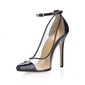 Leatherette Stiletto Heel Closed Toe Pumps With Buckle (085016999)
