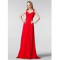 Empire Sweetheart Sweep Train Chiffon Bridesmaid Dresses With Ruffle (007005183)
