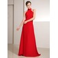 Sheath High Neck Sweep Train Chiffon Holiday Dress With Ruffle (020014242) Sheath High Neck Sweep Train Chiffon Holiday Dress With Ruffle (020014242)