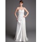 Sheath/Column Sweetheart Court Train Charmeuse Wedding Dress With Ruffle Beadwork (002000456) Sheath/Column Sweetheart Court Train Charmeuse Wedding Dress With Ruffle Beadwork (002000456)