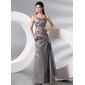 Sheath Halter Floor-Length Taffeta Evening Dress With Ruffle Beading (017014001) Sheath Halter Floor-Length Taffeta Evening Dress With Ruffle Beading (017014001)