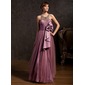 A-Line/Princess Scalloped Neck Floor-Length Tulle Charmeuse Holiday Dress With Ruffle Beading (020025843) A-Line/Princess Scalloped Neck Floor-Length Tulle Charmeuse Holiday Dress With Ruffle Beading (020025843)