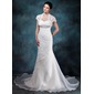 Mermaid Sweetheart Chapel Train Organza Wedding Dress With Ruffle Beadwork (002004773) Mermaid Sweetheart Chapel Train Organza Wedding Dress With Ruffle Beadwork (002004773)