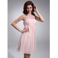 Empire Scoop Neck Knee-Length Chiffon Homecoming Dress With Ruffle Lace Beading (022020868) Empire Scoop Neck Knee-Length Chiffon Homecoming Dress With Ruffle Lace Beading (022020868)