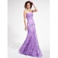 Sheath Strapless Floor-Length Organza Prom Dress With Lace Beading Sequins (018006410) Sheath Strapless Floor-Length Organza Prom Dress With Lace Beading Sequins (018006410)