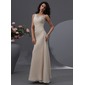 Sheath Scoop Neck Floor-Length Chiffon Tulle Prom Dress With Ruffle Beading Flower(s) (018022747) Sheath Scoop Neck Floor-Length Chiffon Tulle Prom Dress With Ruffle Beading Flower(s) (018022747)