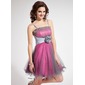 A-Line/Princess Short/Mini Taffeta Tulle Homecoming Dress With Lace Beading Flower(s) Sequins (022010074) A-Line/Princess Short/Mini Taffeta Tulle Homecoming Dress With Lace Beading Flower(s) Sequins (022010074)