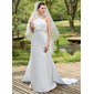A-Line/Princess Halter Watteau Train Satin Wedding Dress With Ruffle Beadwork Sequins (002001180) A-Line/Princess Halter Watteau Train Satin Wedding Dress With Ruffle Beadwork Sequins (002001180)
