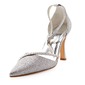Sparkling Glitter Stiletto Heel Closed Toe Pumps Wedding Shoes With Rhinestone (047010755)