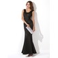 Mermaid Square Necklin Floor-Length Satin Evening Dress With Ruffle (017013724)