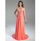 Empire Sweetheart Watteau Train Chiffon Prom Dress With Ruffle Beading (018015322) Empire Sweetheart Watteau Train Chiffon Prom Dress With Ruffle Beading (018015322)