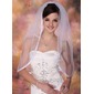 Elbow Veils Tulle One-tier Ribbon Edge Wedding Veils (006020340)