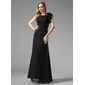Sheath One-Shoulder Floor-Length Chiffon Bridesmaid Dress With Ruffle (007004291)
