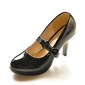 Patent Leather Stiletto Heel Closed Toe Platform Pumps With Bowknot (085013625)