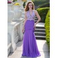Mermaid Halter Floor-Length Chiffon Prom Dress With Ruffle Beading (018024655) Mermaid Halter Floor-Length Chiffon Prom Dress With Ruffle Beading (018024655)