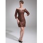 Gaine Hors épaule Court/Mini lacet Robe de Mère de Mariée avec Ondulé Perles (008006567) Gaine Hors épaule Court/Mini lacet Robe de Mère de Mariée avec Ondulé Perles (008006567)