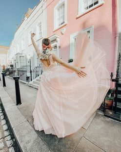 Coupe Évasée Col V Longueur ras du sol Tulle Robe bal d'étudiant avec Brodé Paillettes (018187209)