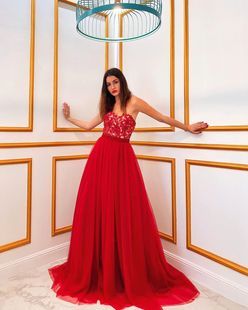 Duchesse-Linie/Princess Schatz Sweep/Pinsel zug Tüll Ballkleid mit Perlstickerei Pailletten (018187213)