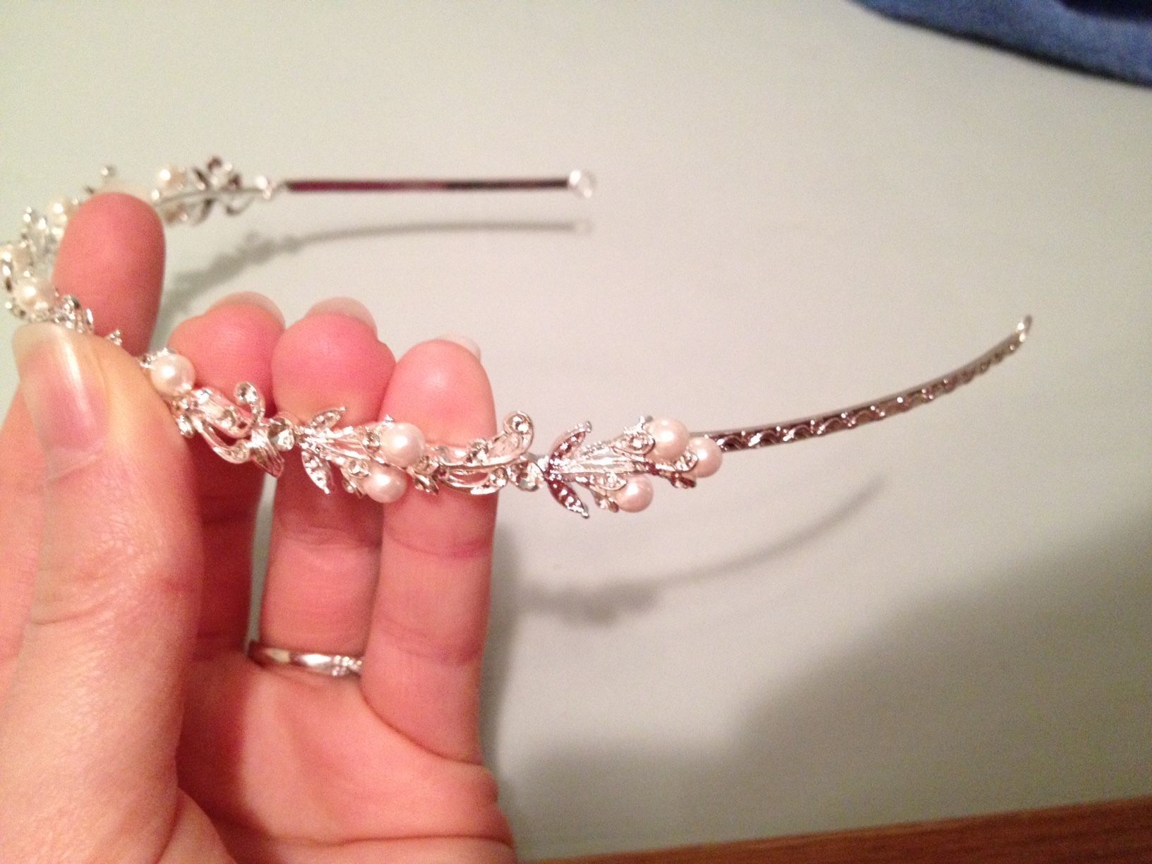 Glamourous Rhinestone/Imitation Pearls/Copper Headbands (042064730