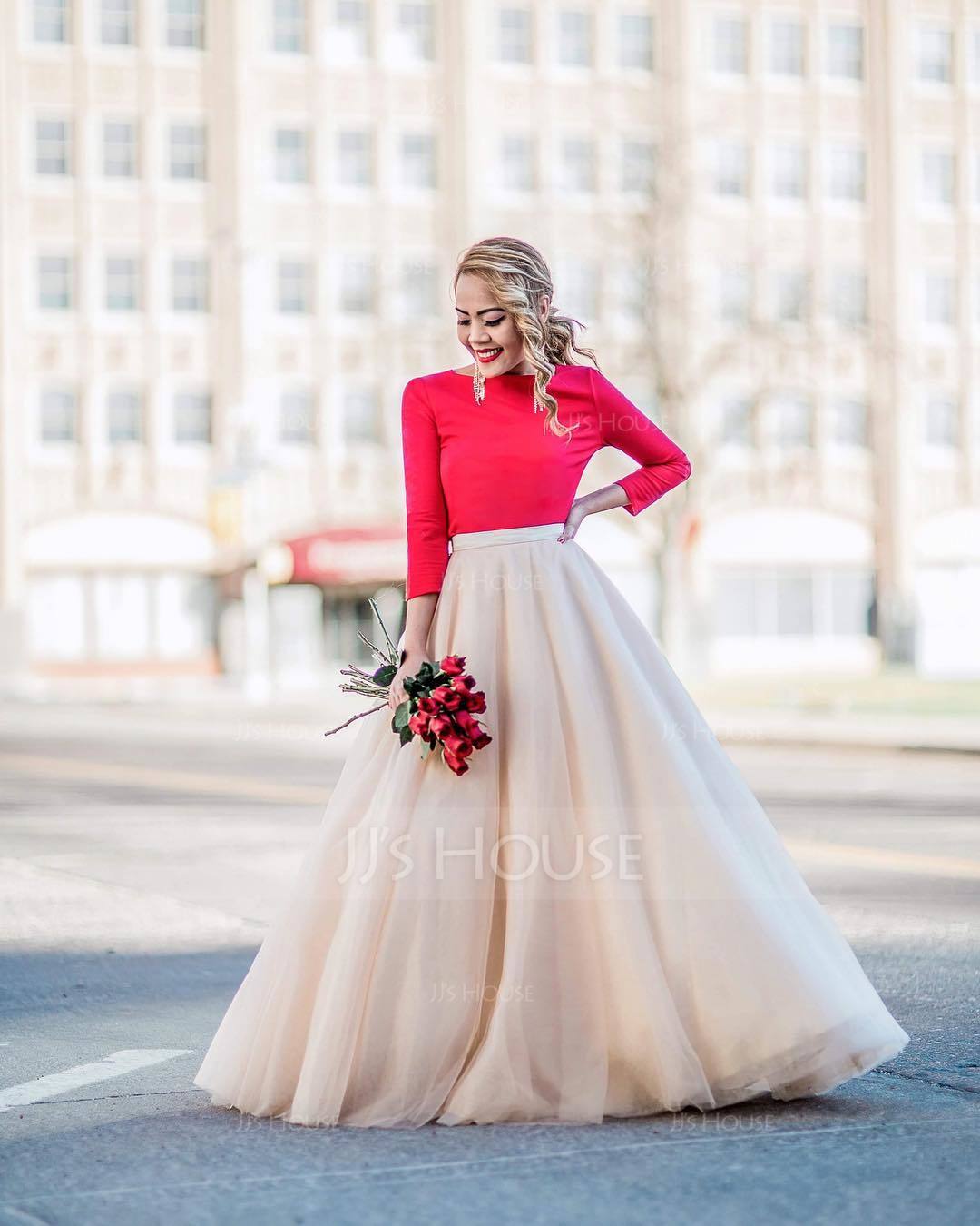 Separates Floor-Length Tulle Wedding Skirt (002110496)