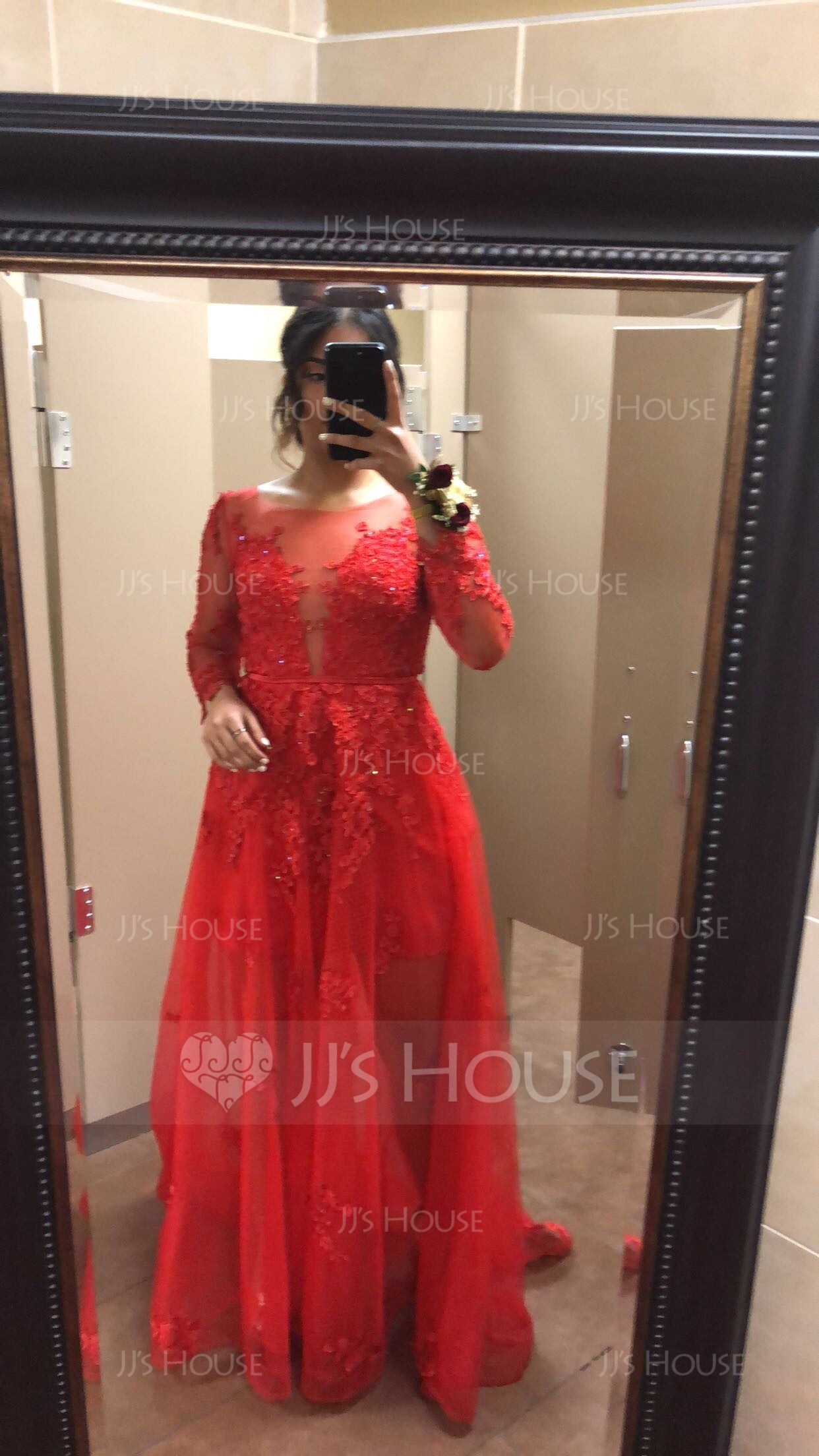 A-Linie/Princess-Linie U-Ausschnitt Bodenlang Tüll Abiballkleid mit Perlstickerei Pailletten (018138349)